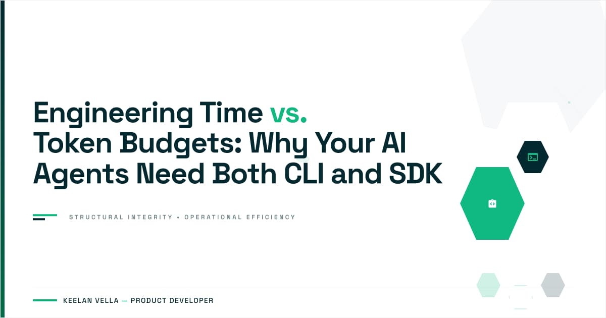 Engineering Time vs. Token Budgets: Why Your AI Agents Need Both CLI and SDK